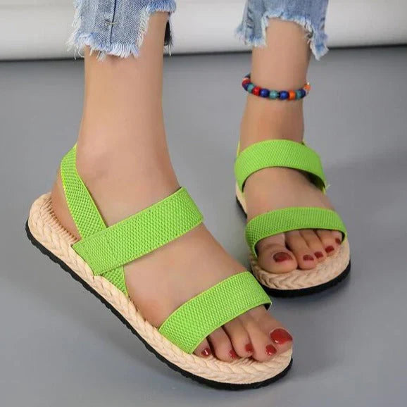 Eveloria Damen Sandalen Gewebt Braun