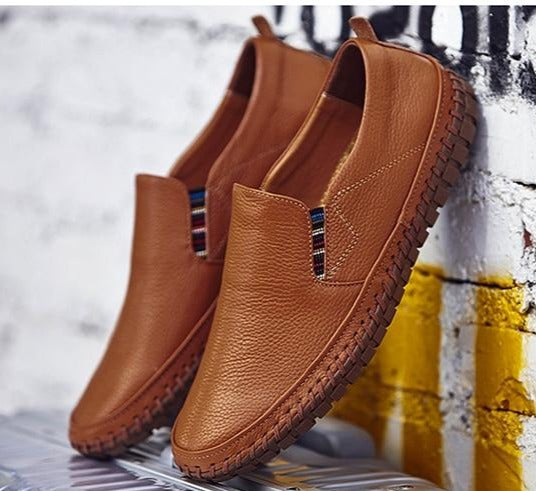 Orthopädische Schuhe | Fußgewölbeunterstützung | Ergonomisch | Schlupfschuhe | Herrenschuhe-Braun-39-Chaps Herrenmode