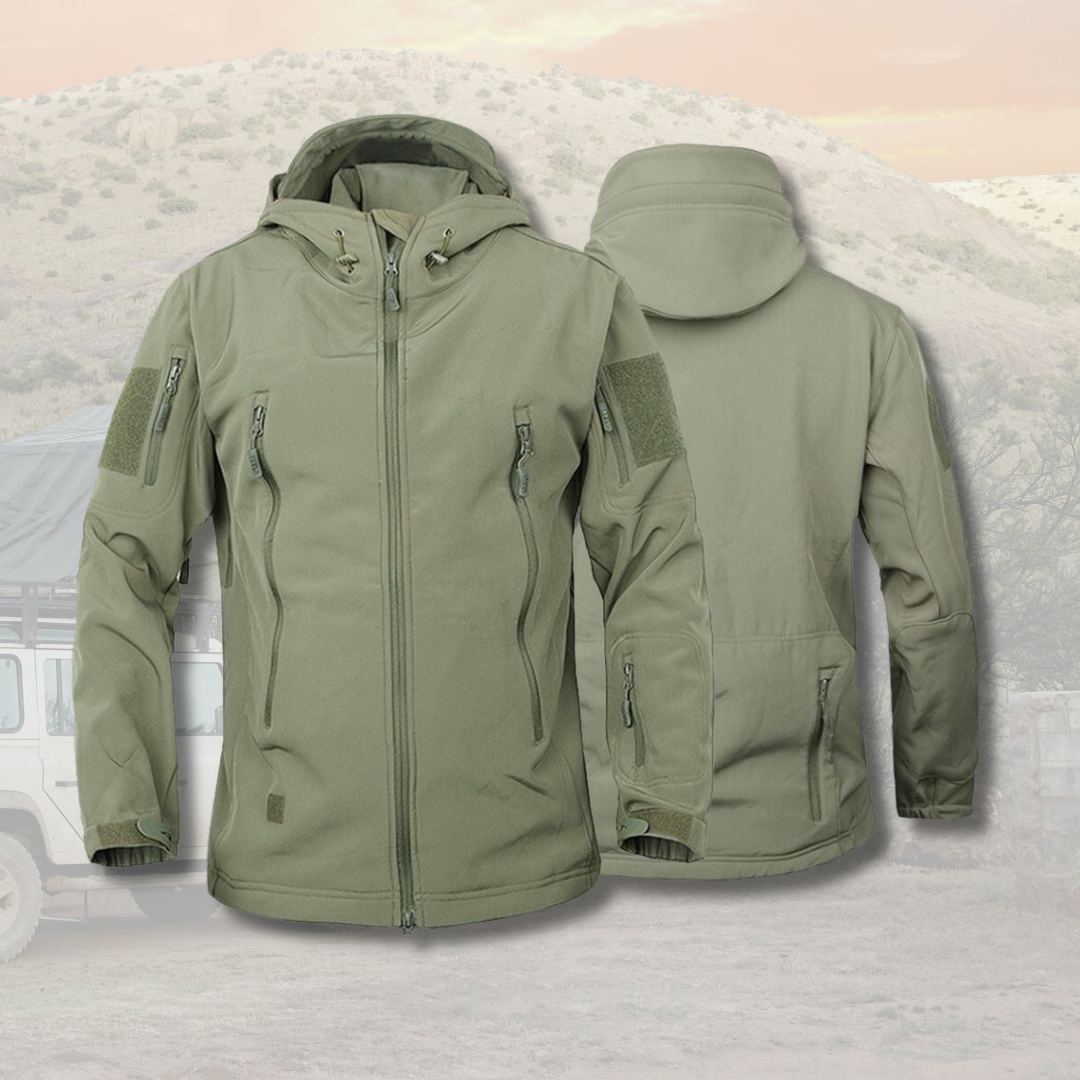 Herren Outdoor-Jacke mit Kapuze Winddicht Schwarz - Eveloria