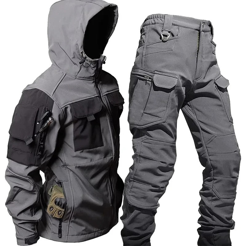 Männer Taktische Outdoor-Jacke und Cargohose Wasserdicht Set - Eveloria