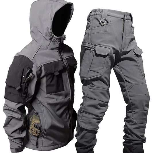 Männer Taktische Outdoor-Jacke und Cargohose Wasserdicht Set - Eveloria