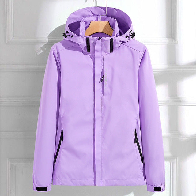 Damen Funktionsjacke Reißverschluss Kapuze