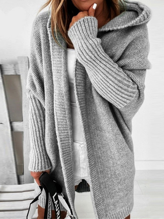 Übergroßer Damen Kapuzencardigan Lang - Eveloria