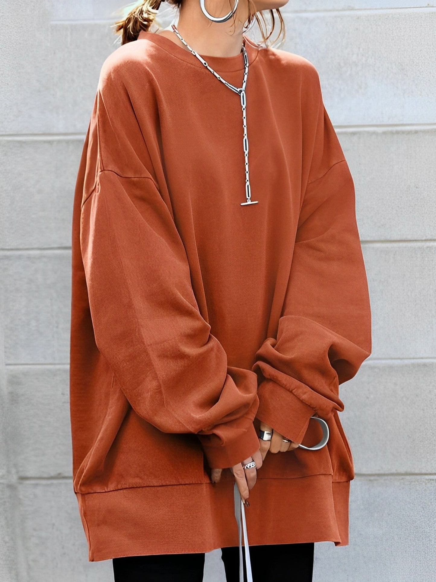 Eveloria Damen Oversized Pullover Lockere Passform
