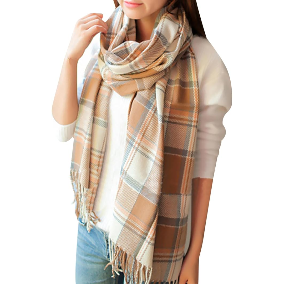 Eveloria Unisex Schal Karomuster Groß