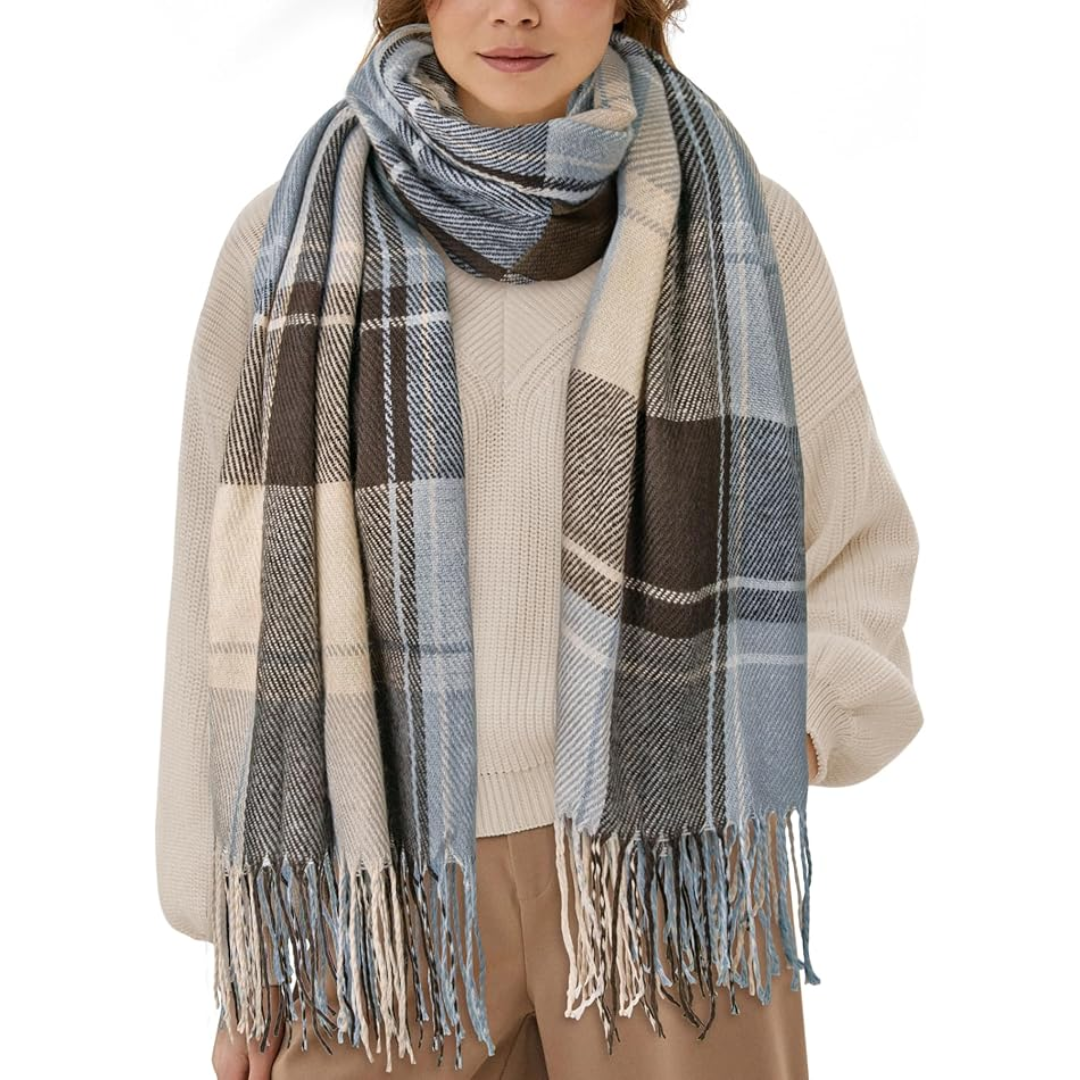 Eveloria Unisex Schal Karomuster Groß