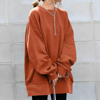 Damen Oversized Pullover Strukturierter Stoff