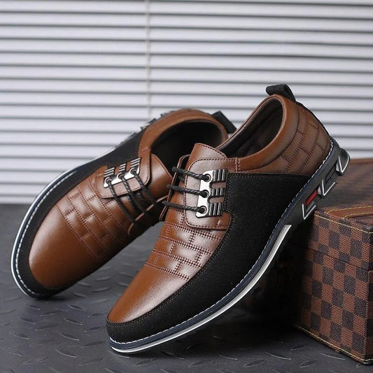 Herren Oxford-Schuhe Klassisch Leder Schwarz - Eveloria