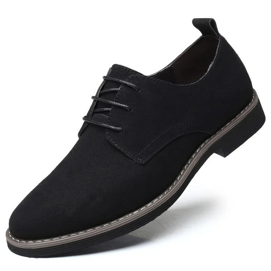 Herren Schnürschuhe Wildleder Oxford-Schuhe Schwarz - Eveloria