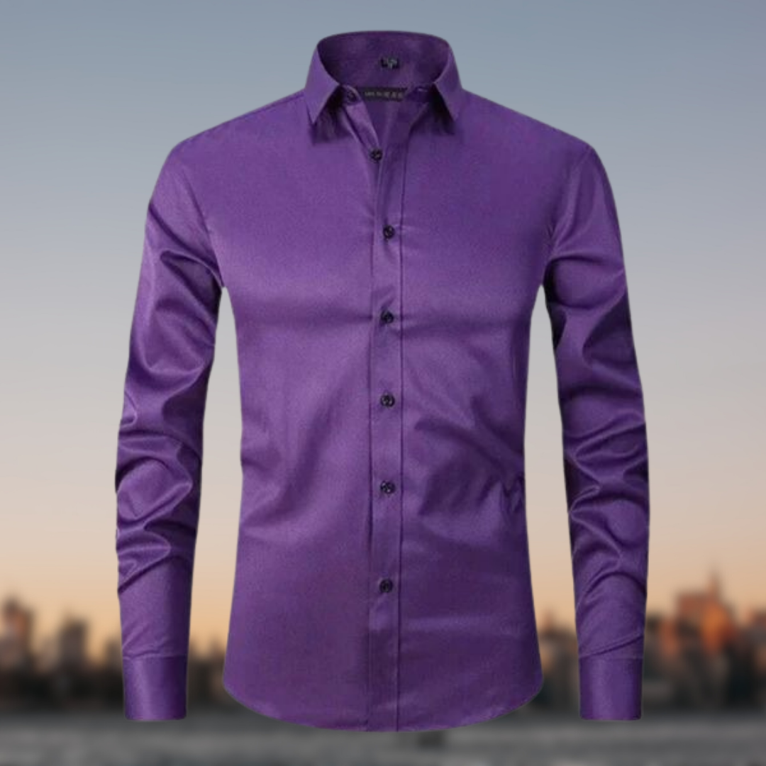 Herren Langarm Hemd Elegant Stretch