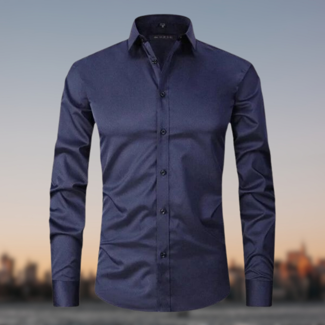 Herren Langarm Hemd Elegant Stretch