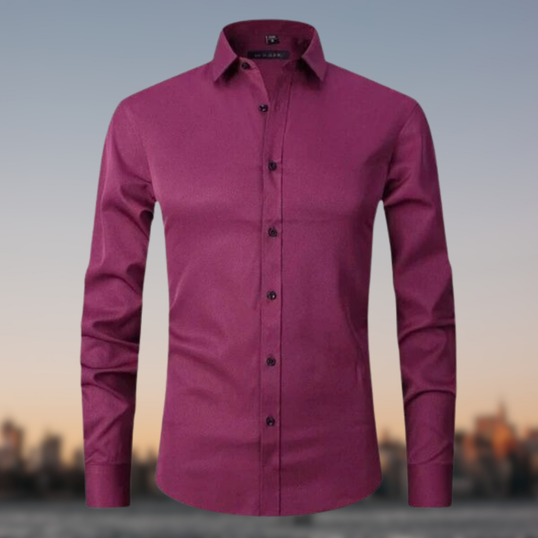 Herren Langarm Hemd Elegant Stretch