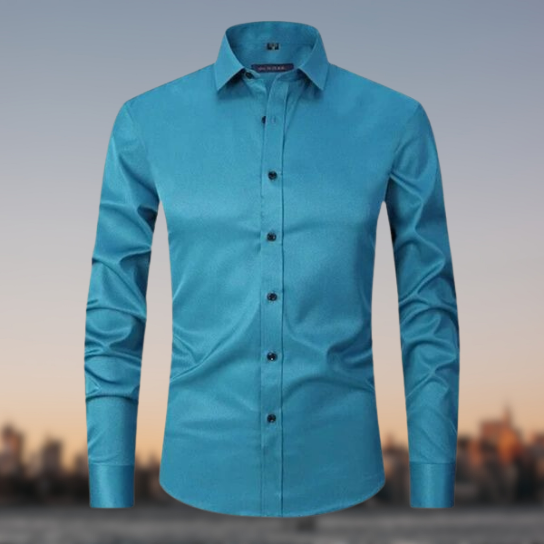 Herren Langarm Hemd Elegant Stretch