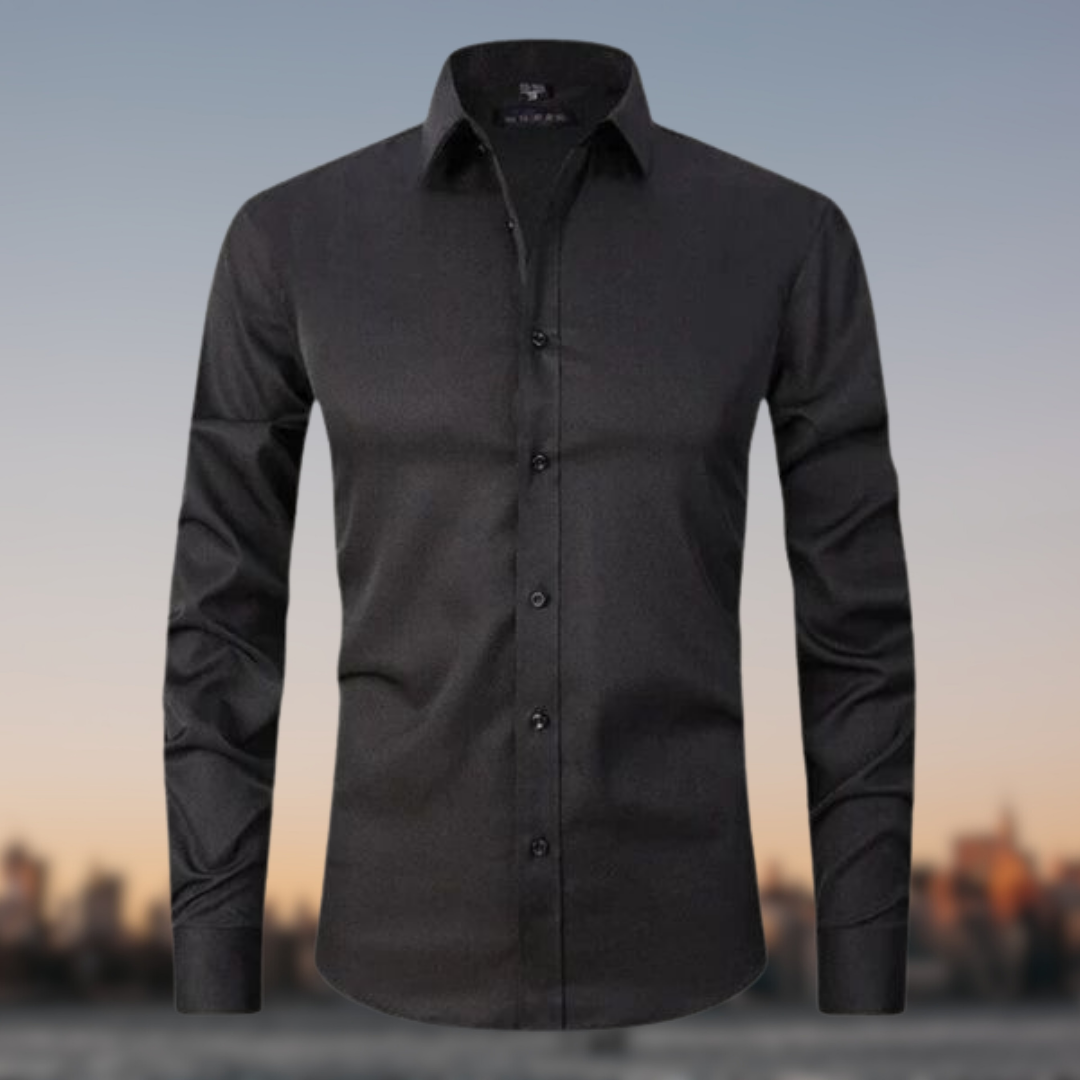Herren Langarm Hemd Elegant Stretch