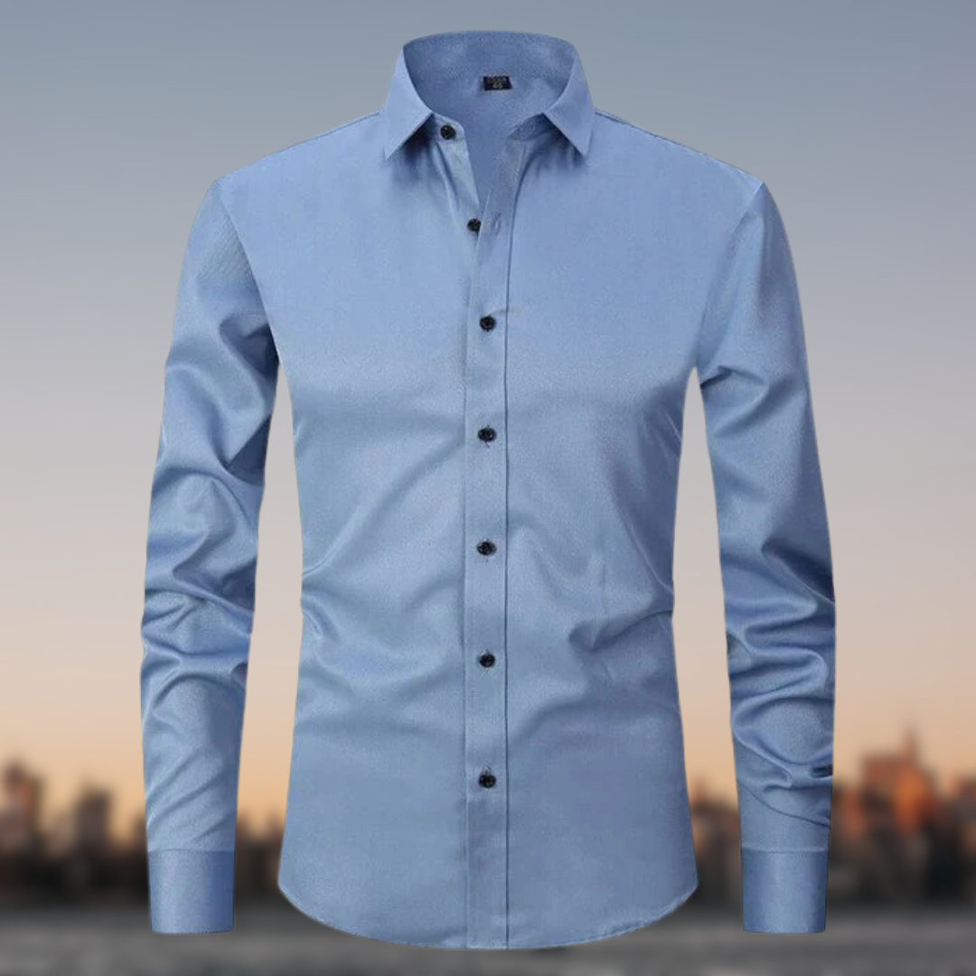 Herren Langarm Hemd Elegant Stretch