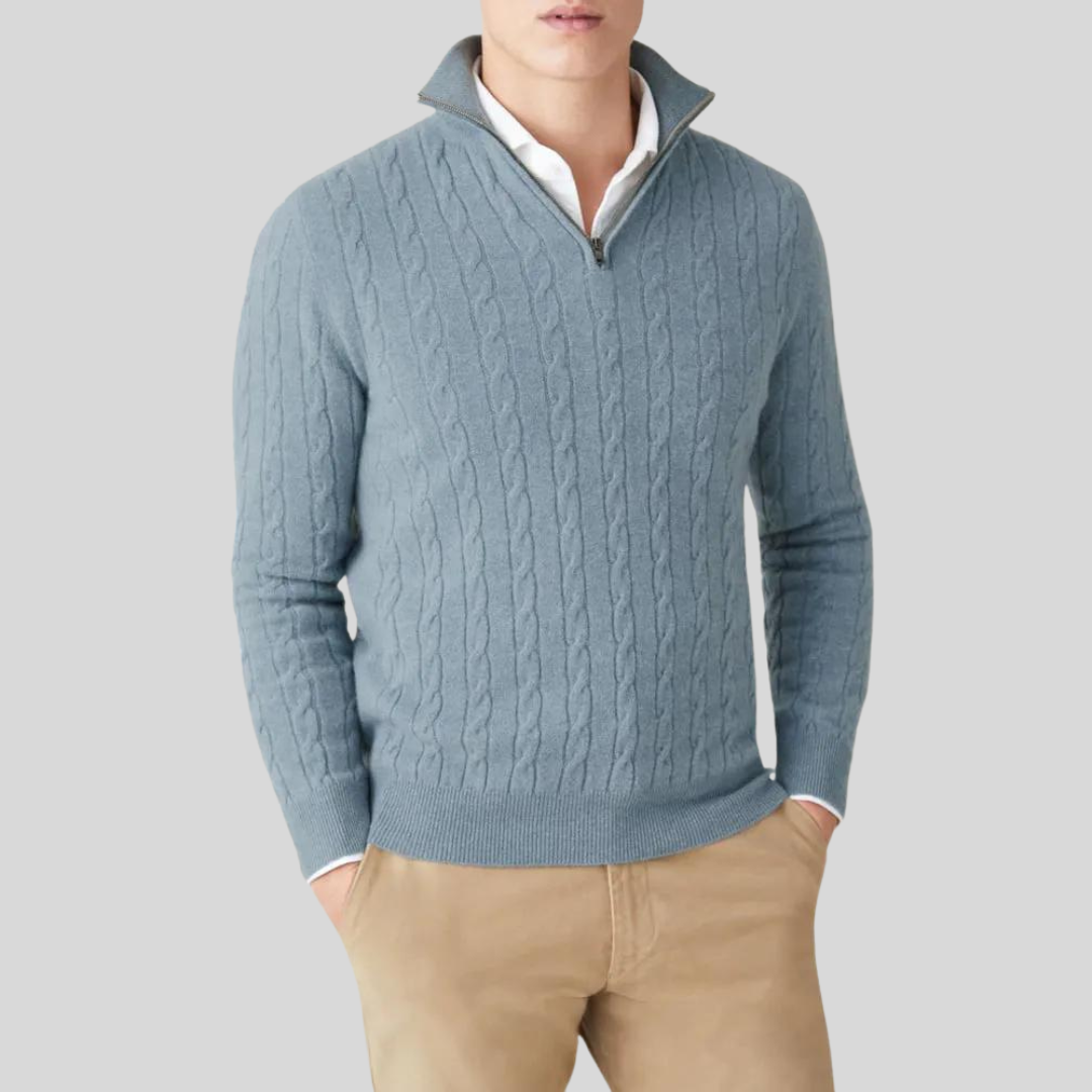 Eveloria Herren Pullover Reißverschluss Hochwertig - Eveloria