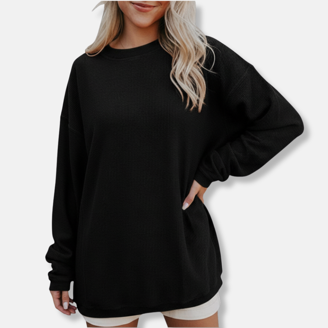 Eveloria Damen Sweatshirt Baumwollmischung Lockere Passform Lange - Eveloria