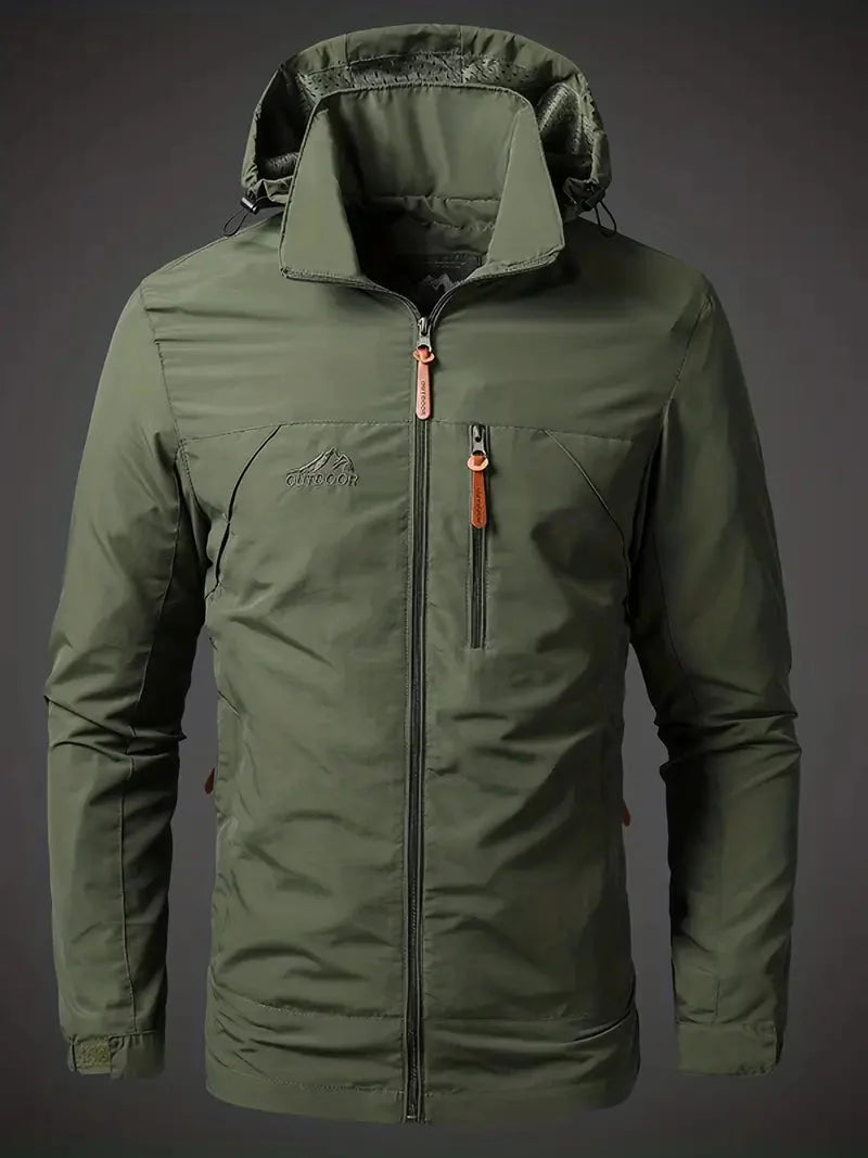 Herren Parka Jacke Wasserdicht Mit Kapuze Schwarz - Eveloria