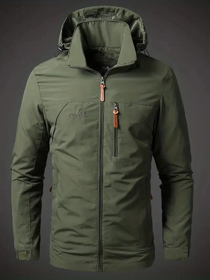 Herren Parka Jacke Wasserdicht Mit Kapuze Schwarz - Eveloria