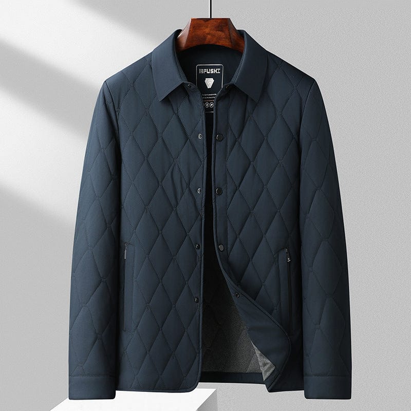 Herren Steppjacke Slim Fit Diamantmuster Leicht