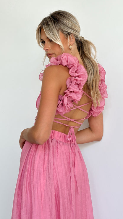 Eveloria Damen Rüschensommerkleid Leicht Blumenmuster
