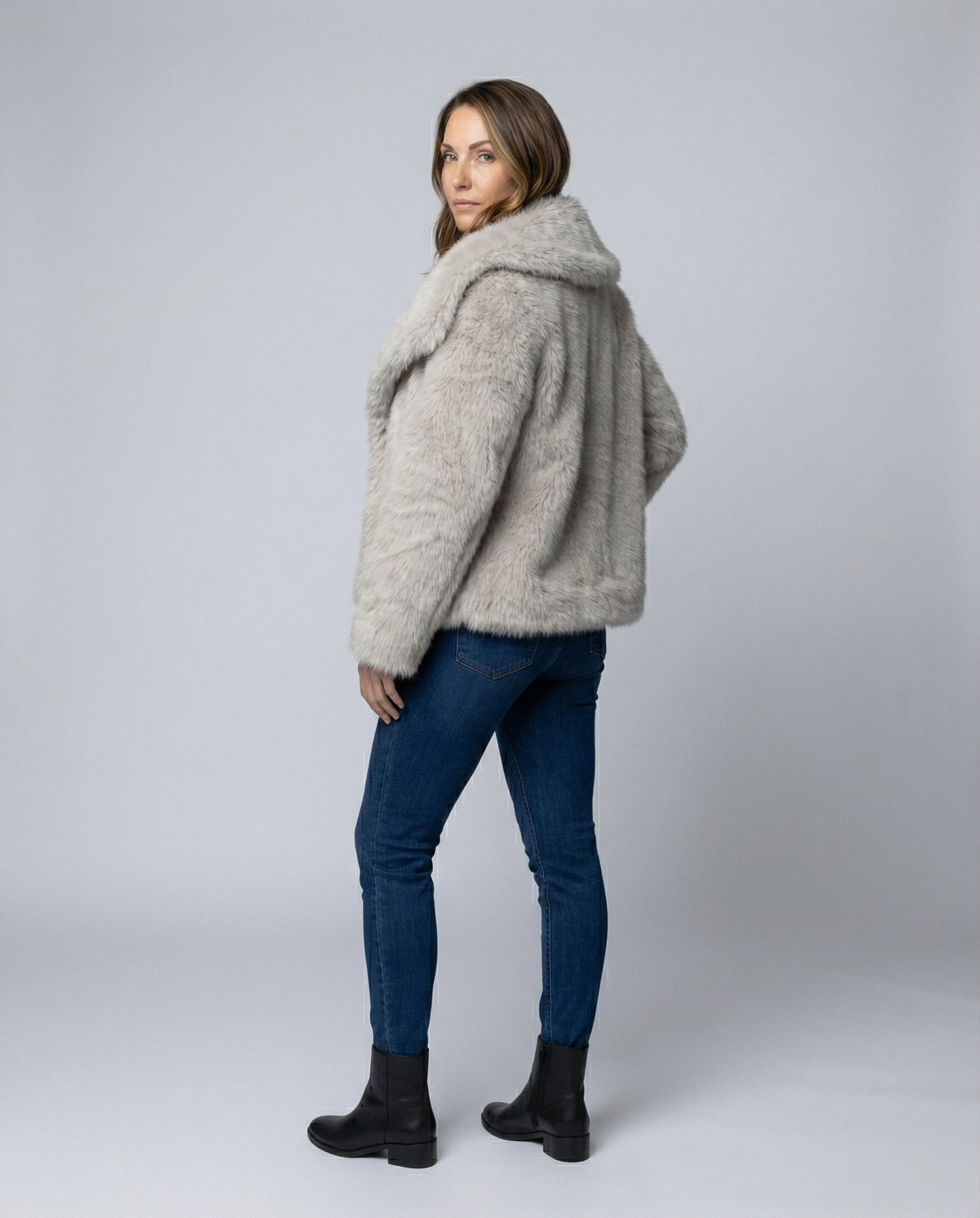 Damen Kunstpelzjacke Elegant wird zu: Damen Kunstpelz Jacke Elegant