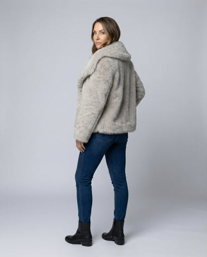 Damen Kunstpelzjacke Elegant wird zu: Damen Kunstpelz Jacke Elegant