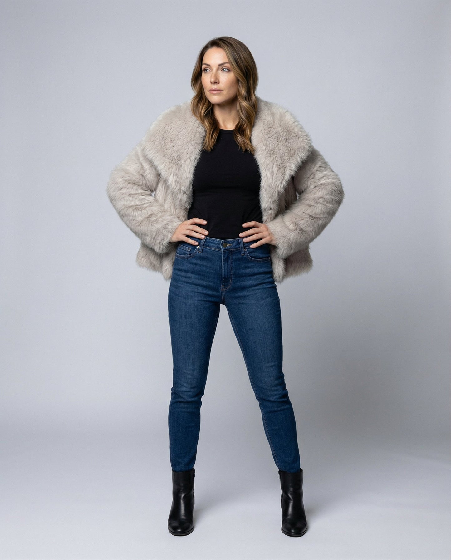 Damen Kunstpelzjacke Elegant wird zu: Damen Kunstpelz Jacke Elegant