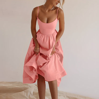 Damen Trägerkleid Leicht Feminin