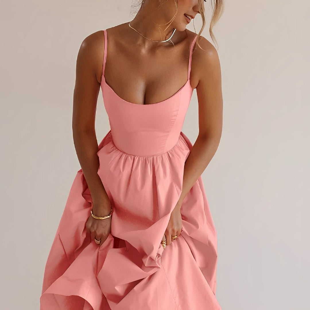 Damen Trägerkleid Leicht Feminin