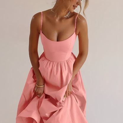 Damen Trägerkleid Leicht Feminin