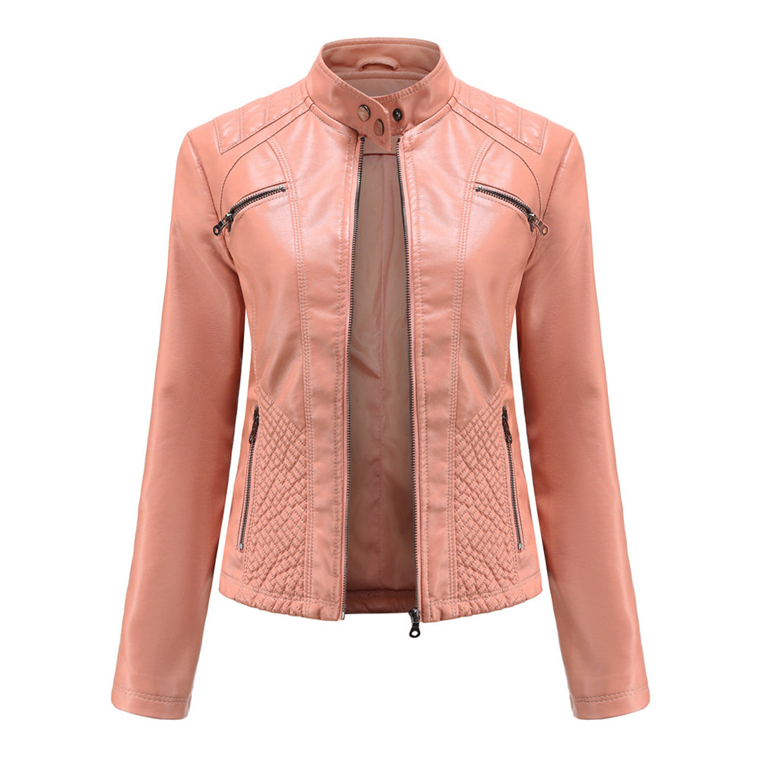 Damen Modische Jacke Gesteppte Schulterpartie