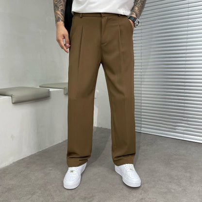 Herren Plisseehose Business Casual Gerades Bein - Eveloria