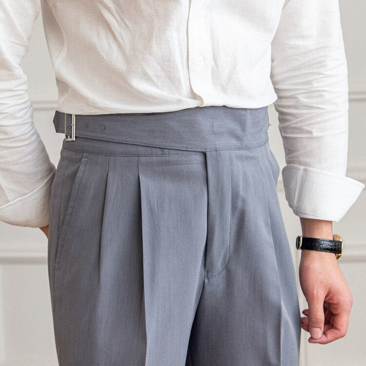 Plisseehose – Stilvolle Herrenhose mit verstellbarem Bund für formelle Anlässe-Chaps Herrenmode
