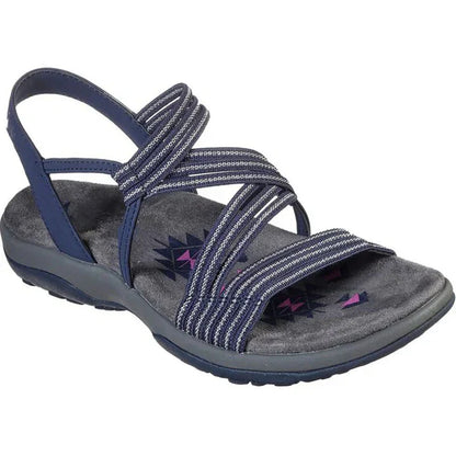 Damen Komfort Sandalen Riemchen Atmungsaktives Material Beige