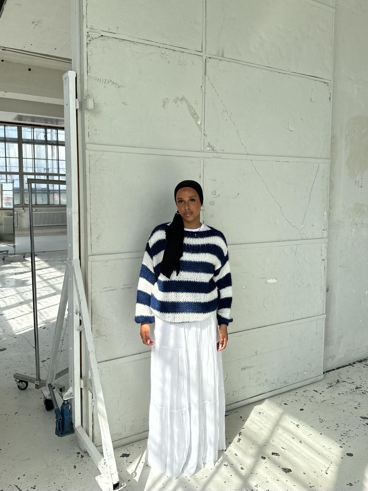 Eveloria Damen Pullover Gestreift Plüschbezug