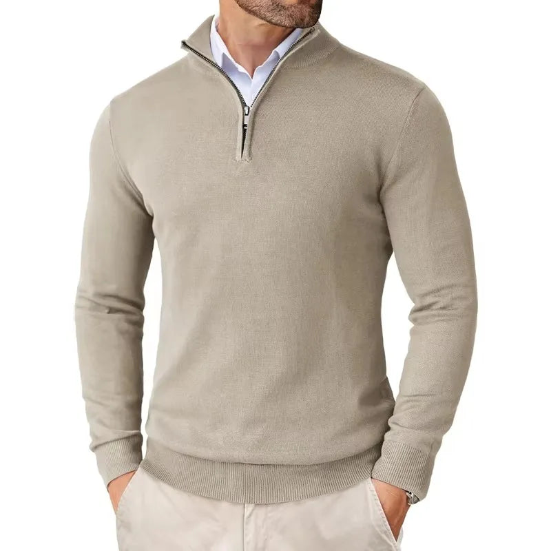 Polo Jumper – Strickpullover mit Viertelreißverschluss für Herren-Chaps Herrenmode