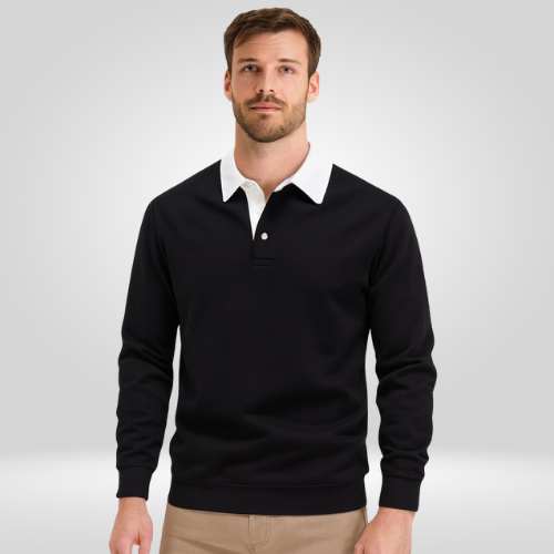 Herren Pullover Mit Kragen Lässig - Eveloria