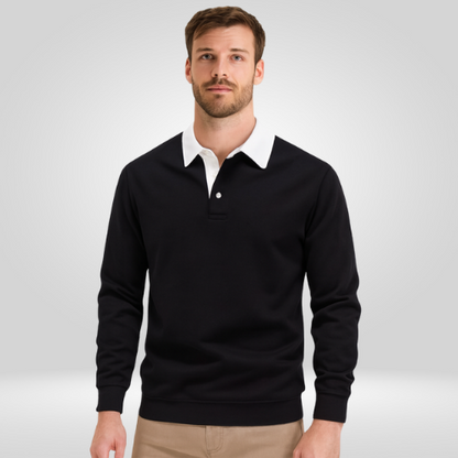 Herren Pullover Mit Kragen Lässig - Eveloria