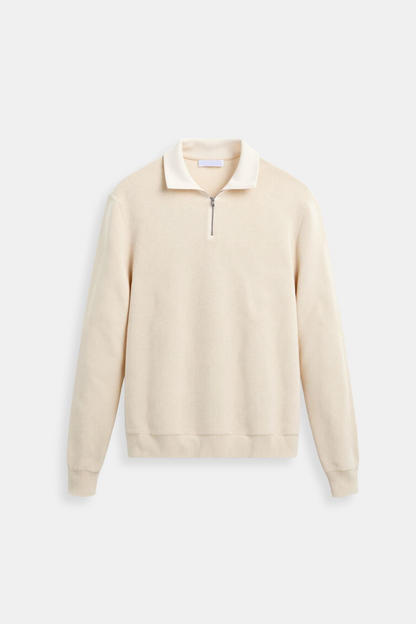 Herren Polo-Pullover Mit Kragen Viertel-Reißverschluss - Eveloria