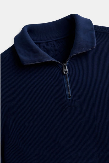 Polo-Pullover – Mit Kragen – Viertel-Reißverschluss – Polo-Pullover – Herrenpullover mit halbem Reißverschluss-Chaps Herrenmode