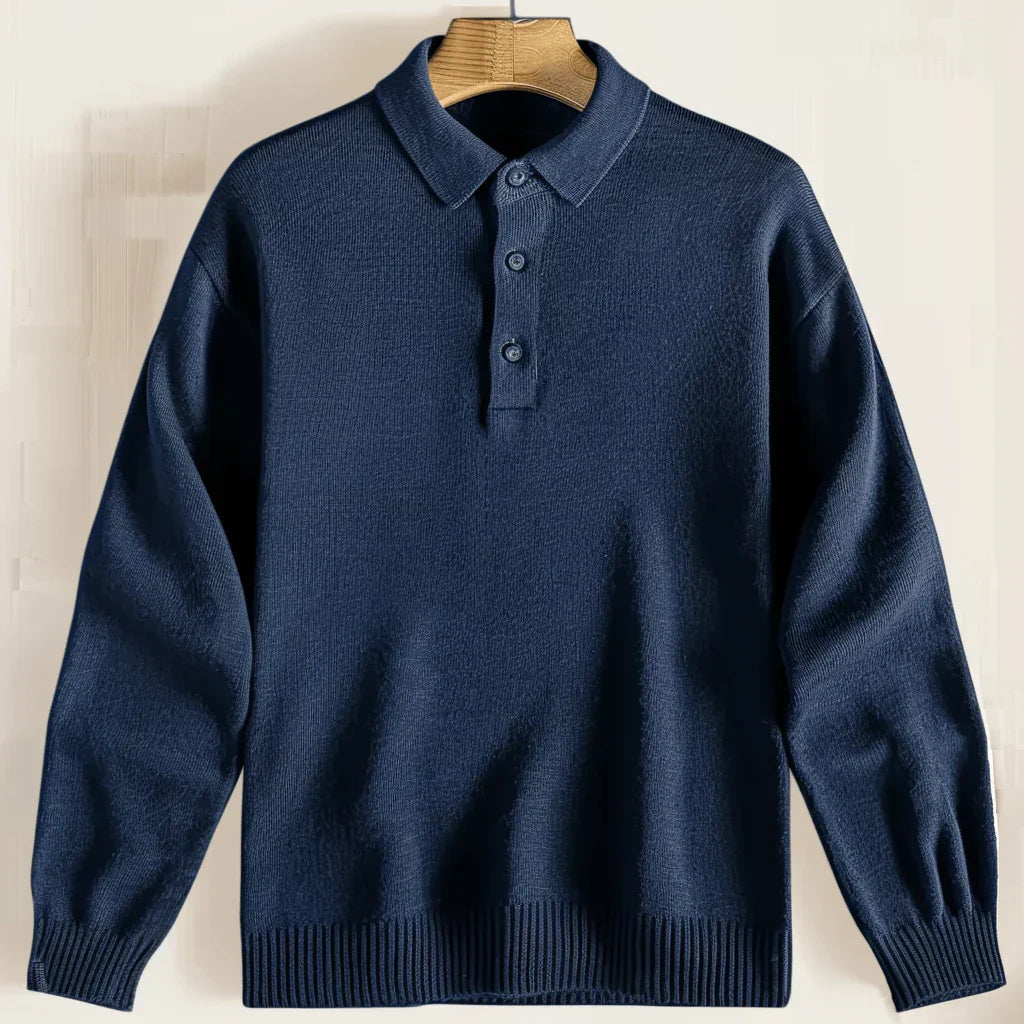 Herren Strickpullover Mit Kragen Bequem - Eveloria