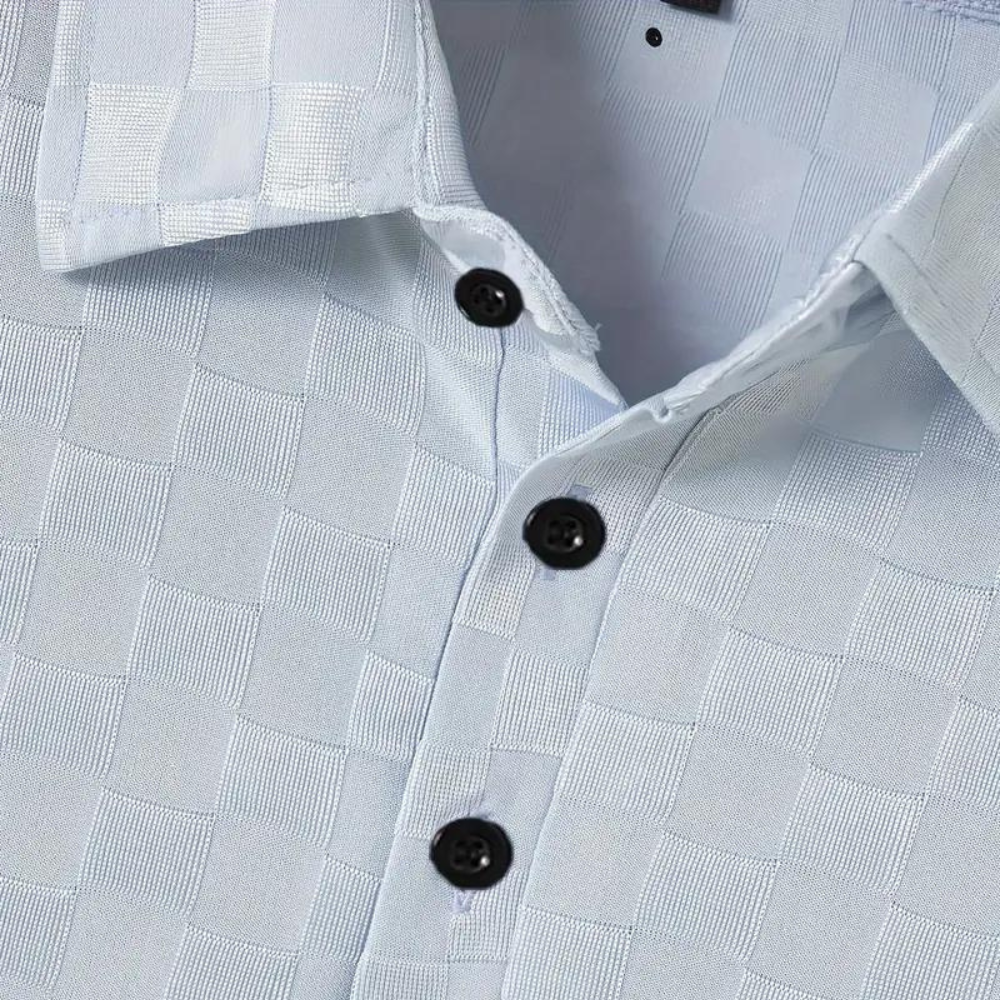 Polo-Shirt – Herren-Polohemd mit kurzen Ärmeln und Viertelknopfleiste-Chaps Herrenmode