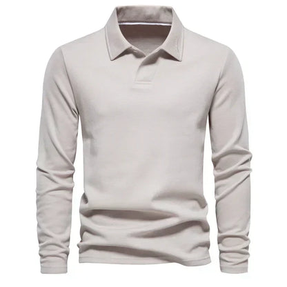 Herren Polo-Sweatshirt Langarm Umlegekragen Normal - Eveloria