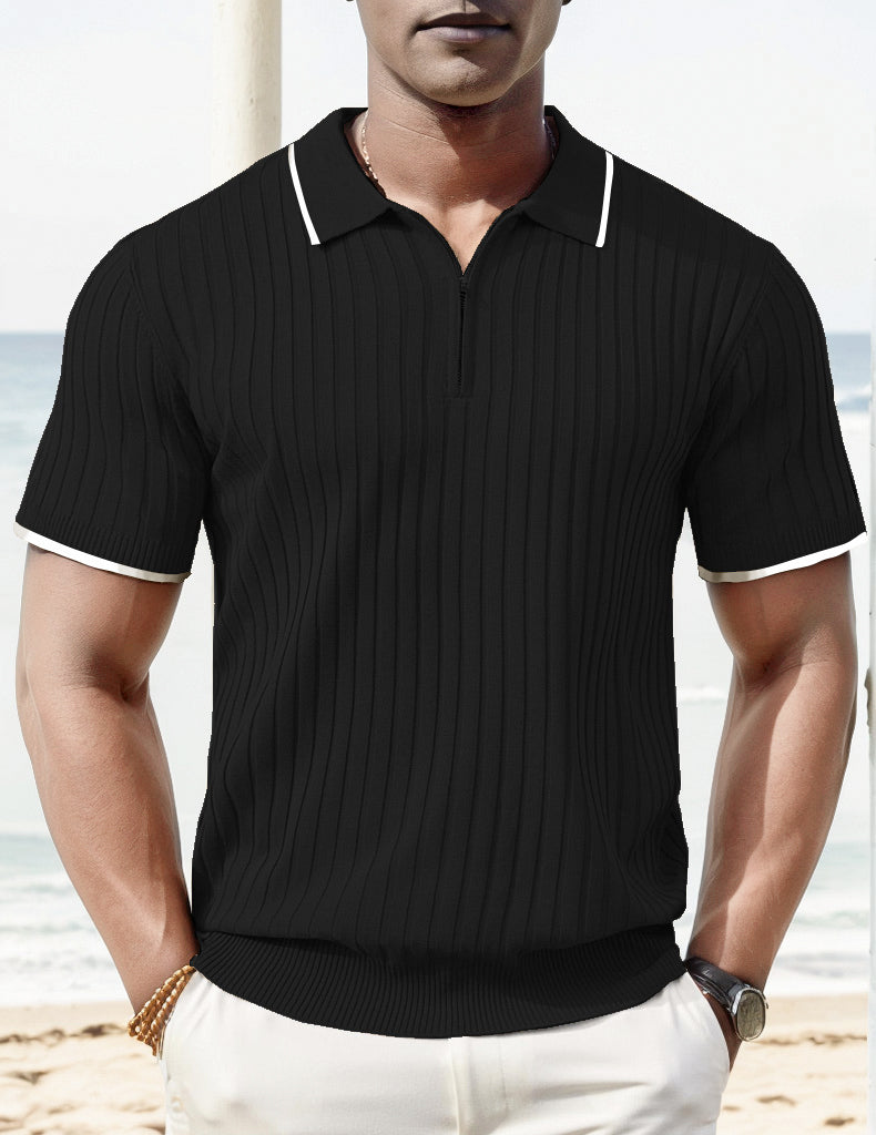 Herren Polo-T-Shirt Kurzarm Gerippt - Eveloria