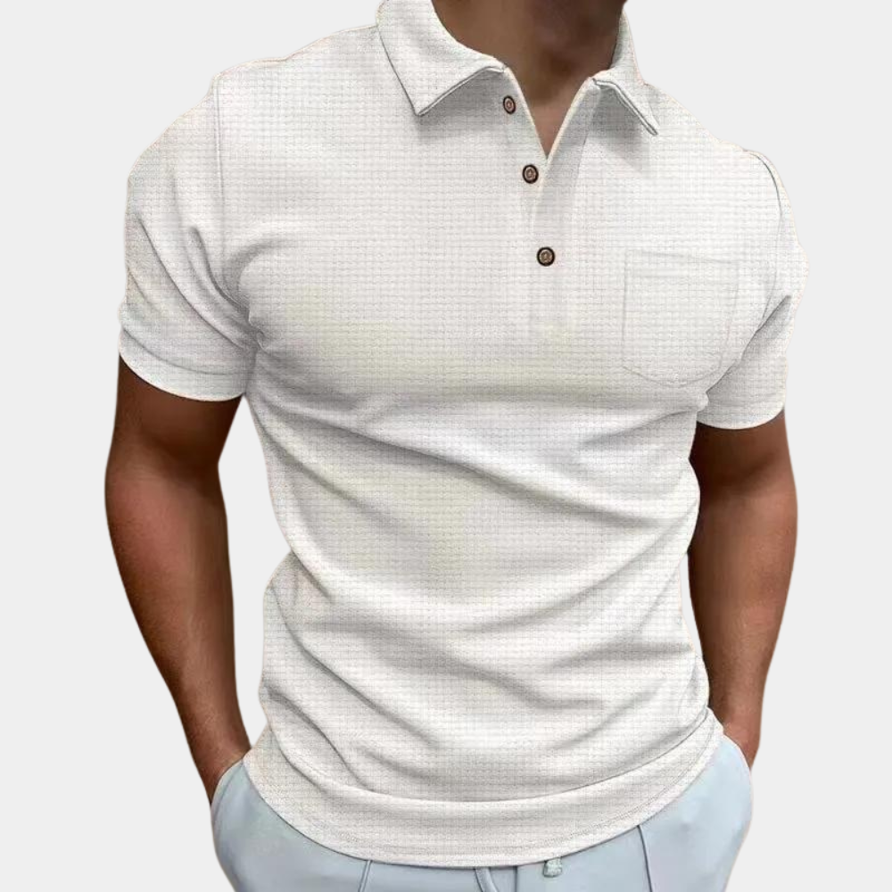Herren Polo T-Shirt Kurzarm Weiß - Eveloria