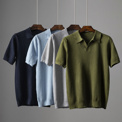 Herren Polo T-Shirt Kurzarm V-Ausschnitt - Eveloria