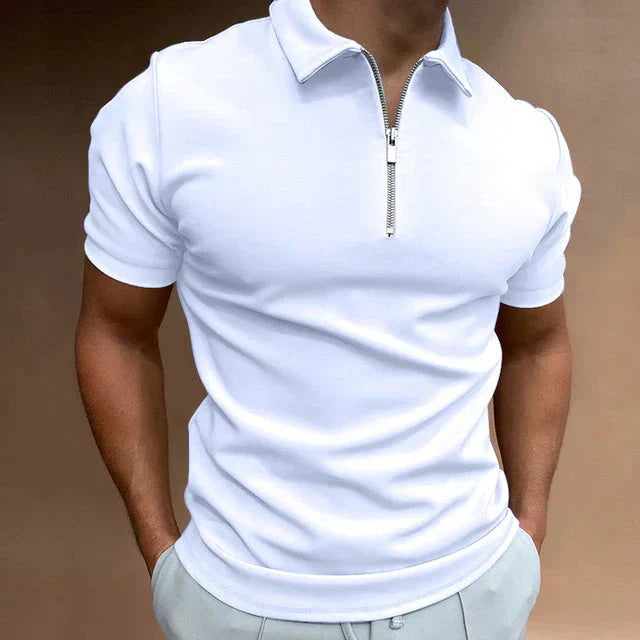 Herren Polo-T-Shirt Kurzarm Halblanger Reißverschluss - Eveloria