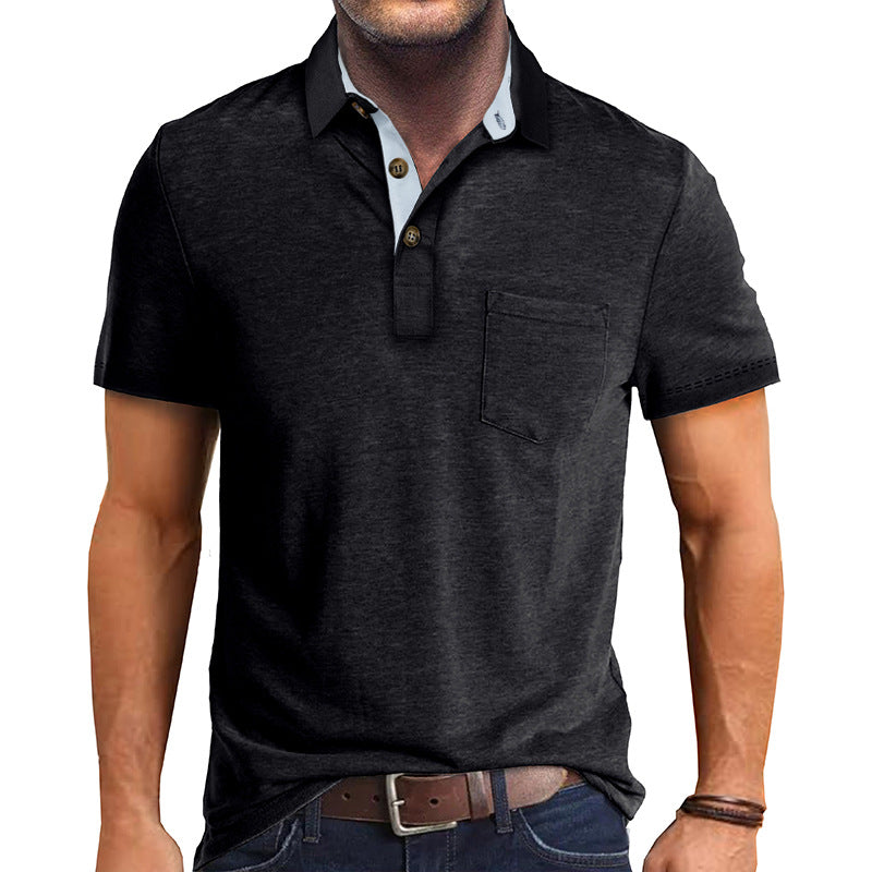 Herren Polo-Shirt Kurzarm Mit Kragen Weiß - Eveloria