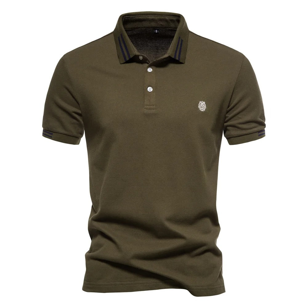 Herren Polo T-Shirt Slim Fit Umlegekragen Weiß - Eveloria